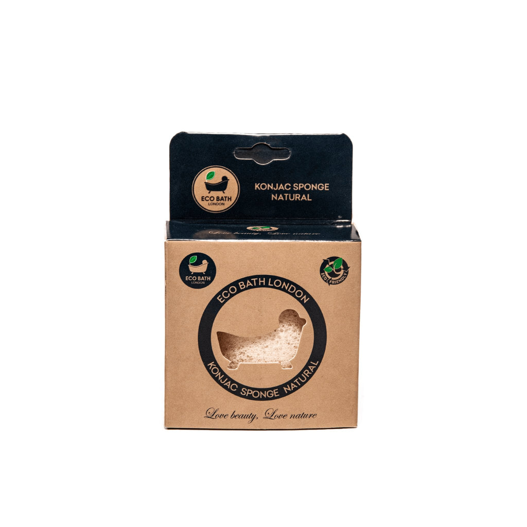 Konjac Sponge Natural White - Natural Exfoliating Sponge for Facial Deep Cleansing, Gentle Face Cleansing Facial Sponge