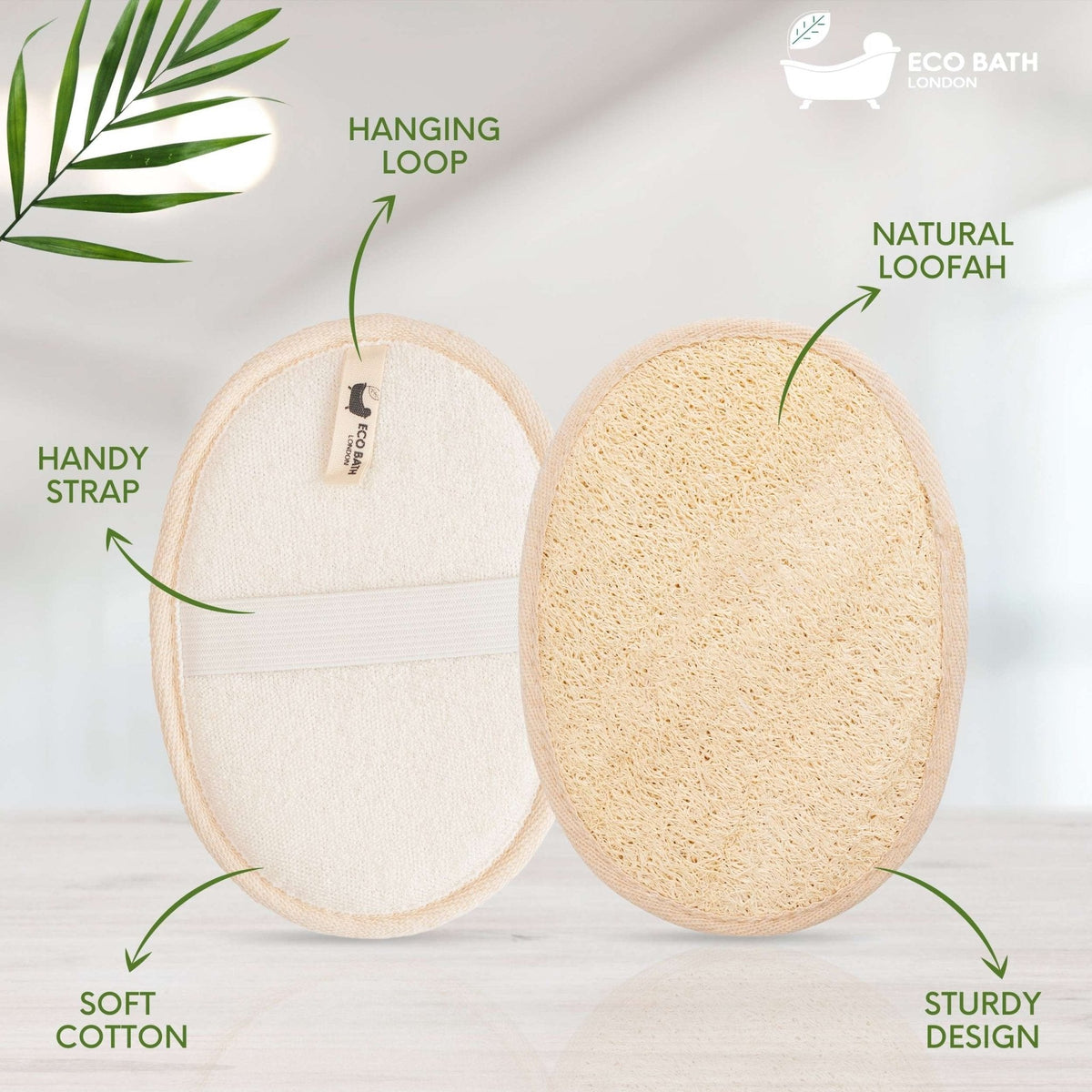 Natural Loofah Pad - Exfoliating Loofah Bath Sponge for Women and Men
