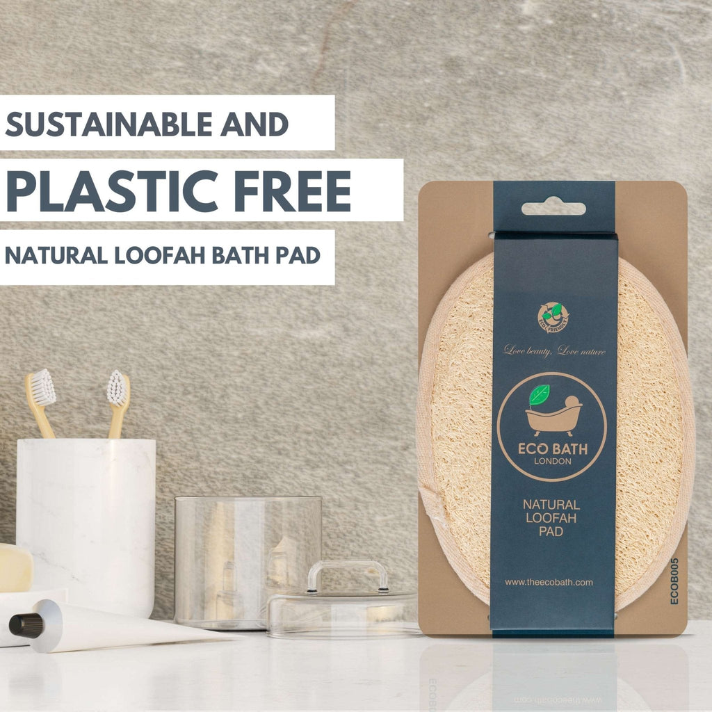 Natural Loofah Pad - Exfoliating Loofah Bath Sponge for Women and Men