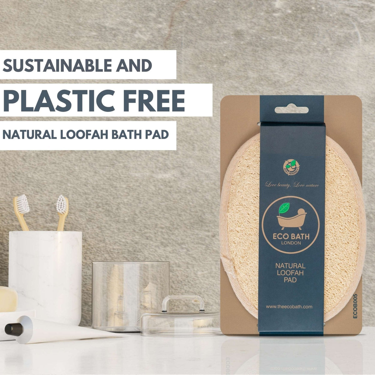 Natural Loofah Pad - Exfoliating Loofah Bath Sponge for Women and Men