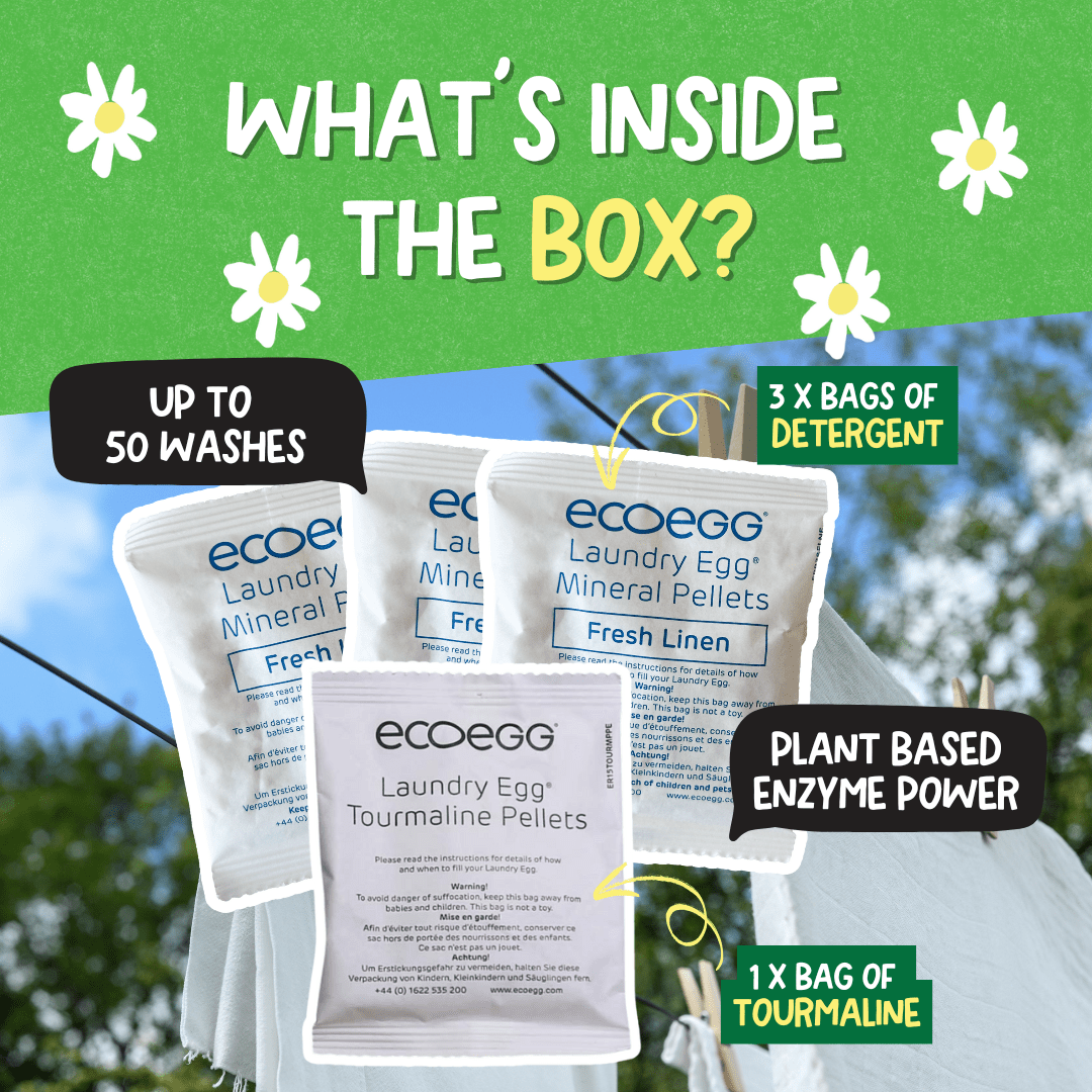 Enzyme Laundry Egg Detergent Refill Pellets – Sensitive Skin, Aquatic-Friendly, Vegan Formula