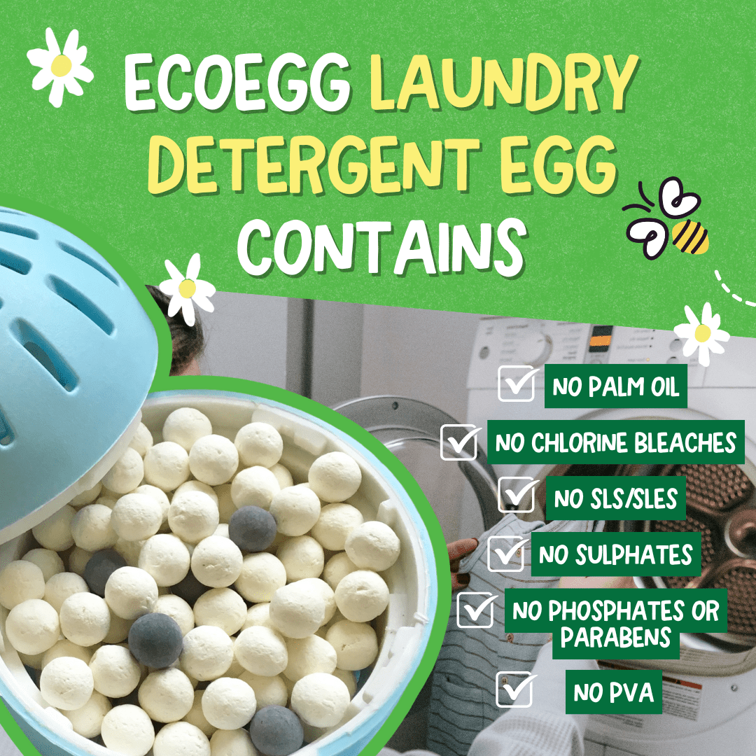 Enzyme Laundry Egg Detergent Refill Pellets – Sensitive Skin, Aquatic-Friendly, Vegan Formula