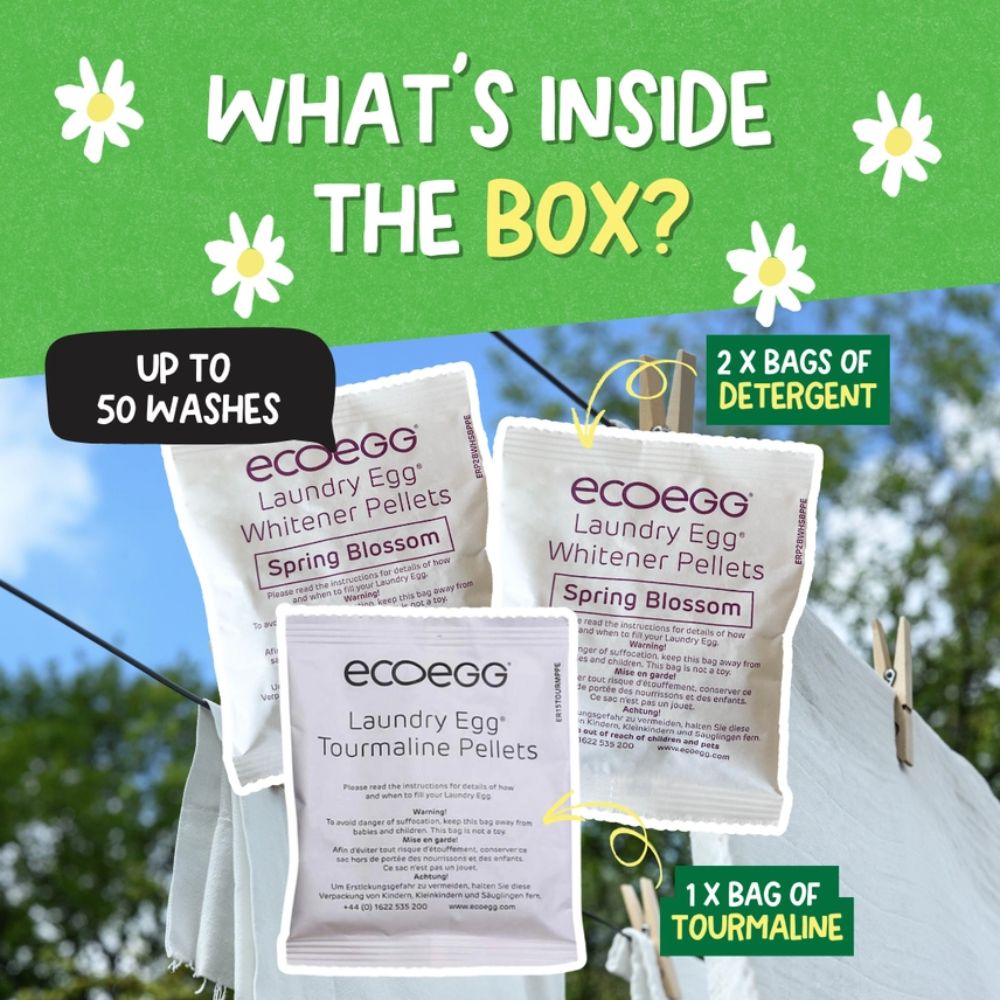 Spring Blossom Detergent Refill Pellets - Eco Washing, 50 Washes
