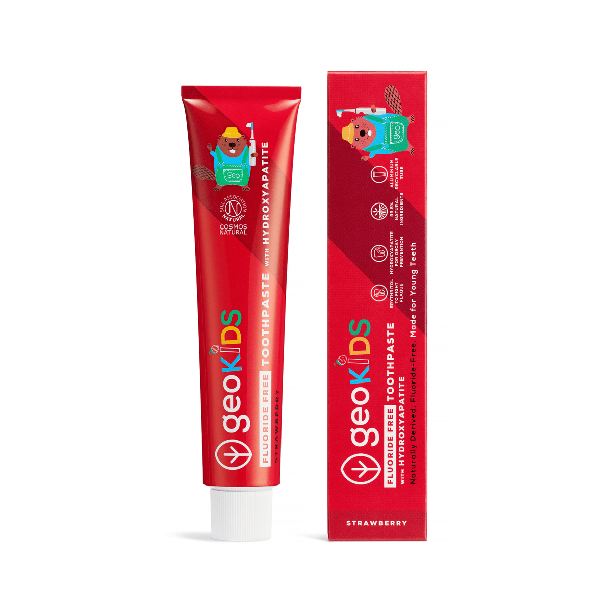 Kids Fluoride-Free Toothpaste with Hydroxyapatite – Strawberry