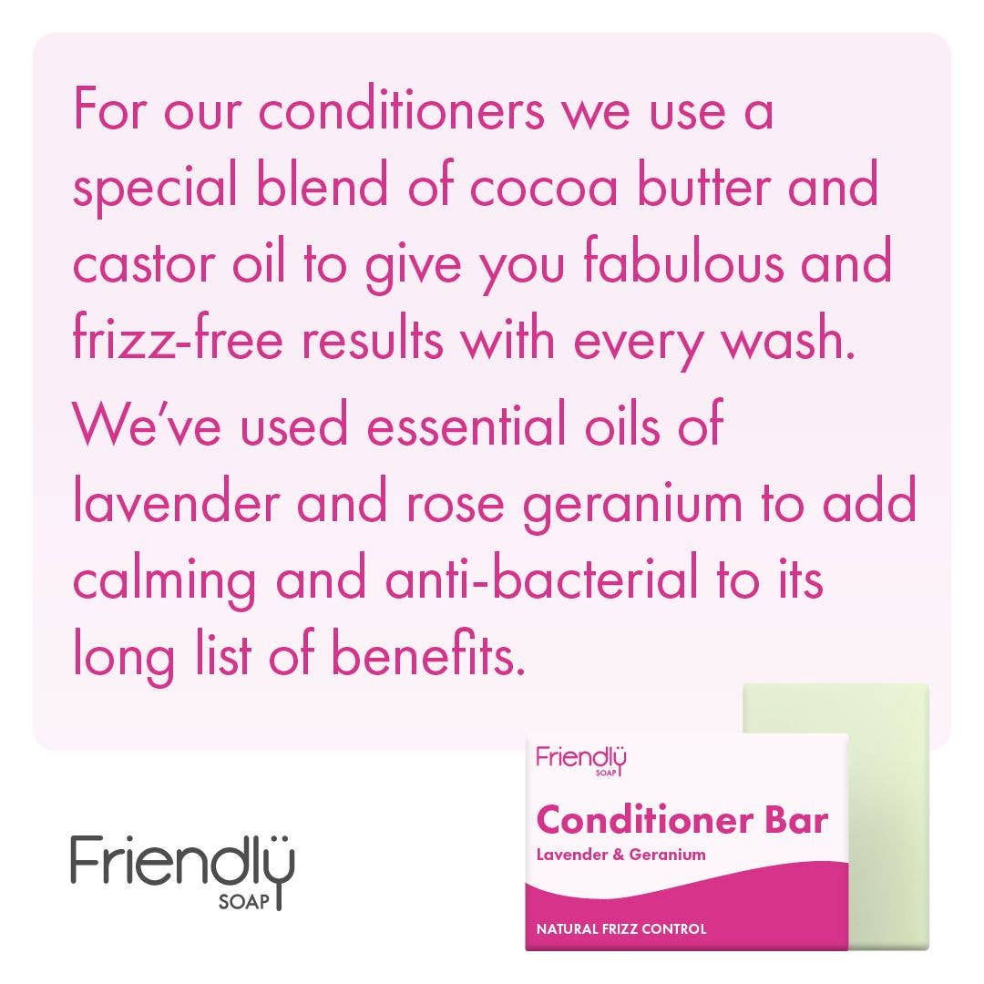 Lavender & Geranium Conditioner Bar - Eco Friendly