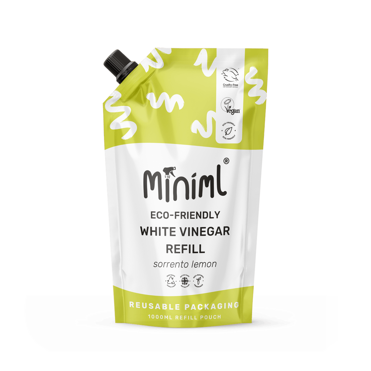 Sorrento Lemon White Vinegar 1L Refill | Fresh and Effective Multi-Purpose Cleaner