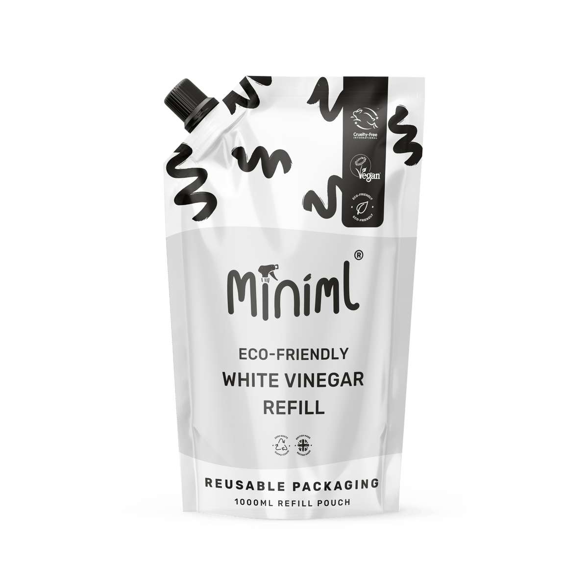 White Vinegar Unscented 1L Refill | Multi-Purpose Natural Cleaner